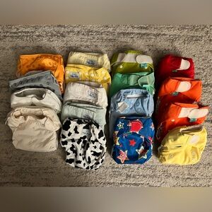 Bundle / lot of cloth reusable diapers - all-in-one variety